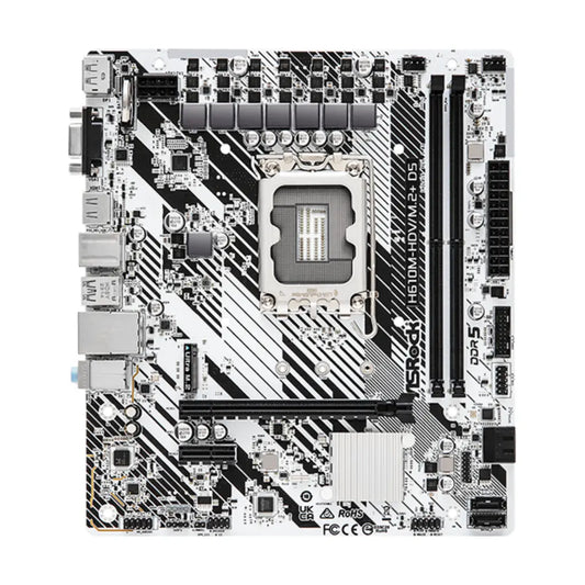ASRock H610M-HDV/M.2+ D5 Intel H610 LGA1700 DDR5 Micro ATX Motherboard-tpstech.in