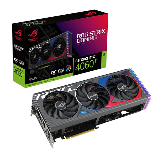 ASUS ROG STRIX GeForce RTX 4060 Ti OC 8GB GDDR6 128-Bit Graphics Card