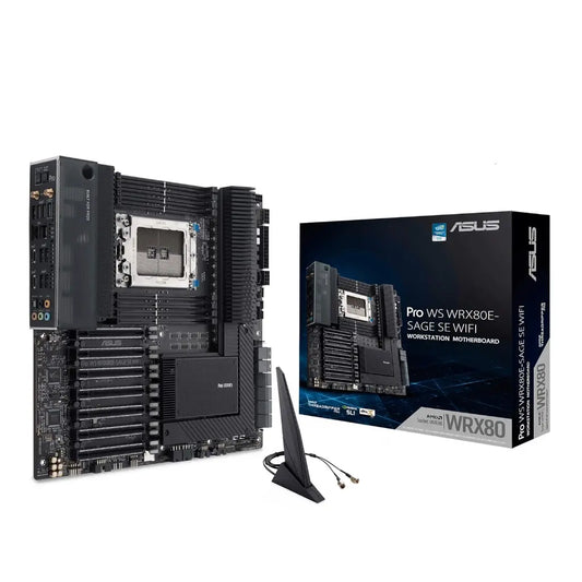 ASUS PRO WS WRX80E SAGE SE WIFI AMD WRX80 Chipset sWRX8 Socket DDR4 EEB Workstation Motherboard-tpstech.in