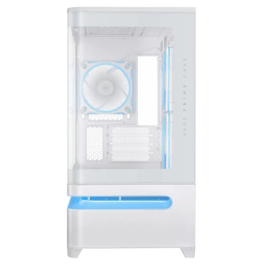 ASUS Prime AP202 TG ARGB Micro‑ATX Computer Case with Curved Tempered Glass- White-tpstech.in