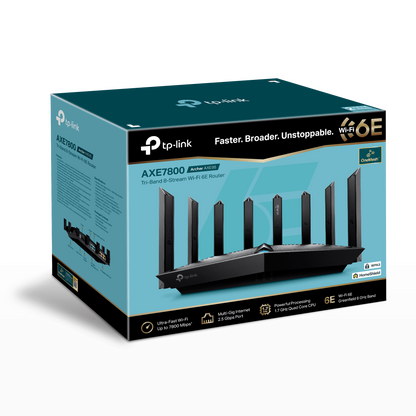 TP-Link AXE7800 Archer AXE95 Tri-Band Gigabit OneMesh Wi-Fi 6E Router