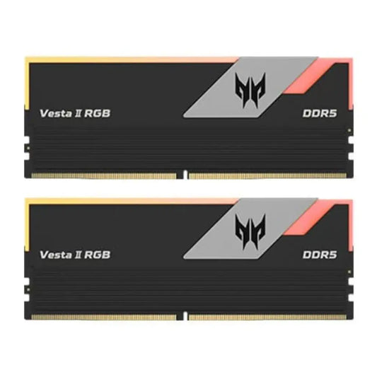 Acer Predator Vesta II RGB 32GB (16GBx2) DDR5 RAM 6000MHz CL32 288-Pin Desktop Gaming Memory-tpstech.in