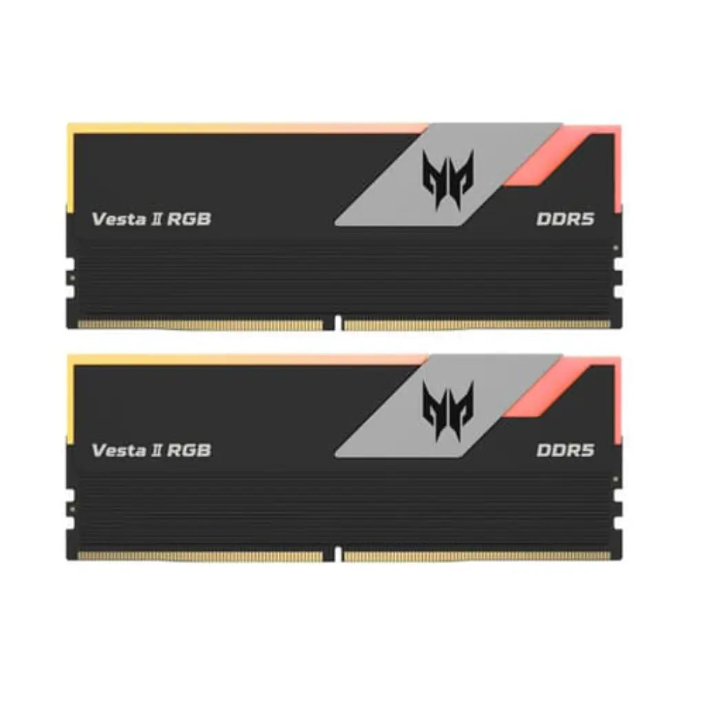 Acer Predator Vesta II RGB DDR5 32GB (16GBx2) 7200MHz CL34 288-Pin Desktop Memory-tpstech.in