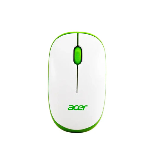 Acer Wireless Mouse 1600 DPI with 2.4GHz Nano Receiver White Green-tpstech.in