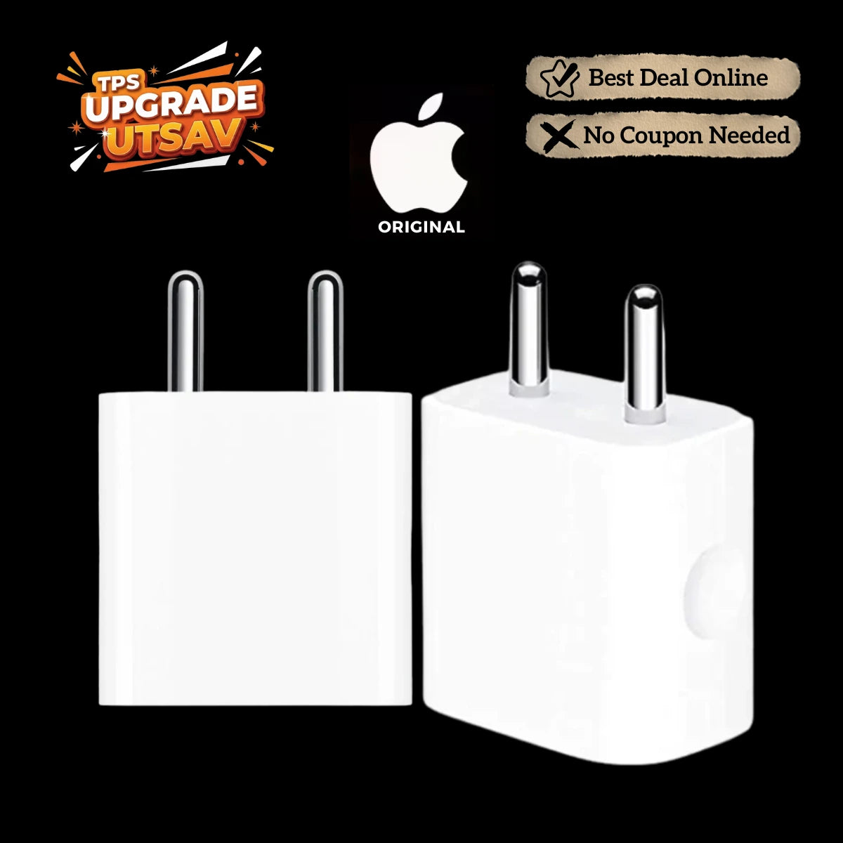 Apple Original 20W 15V USB-C Power Adapter for iPhone iPad & AirPods