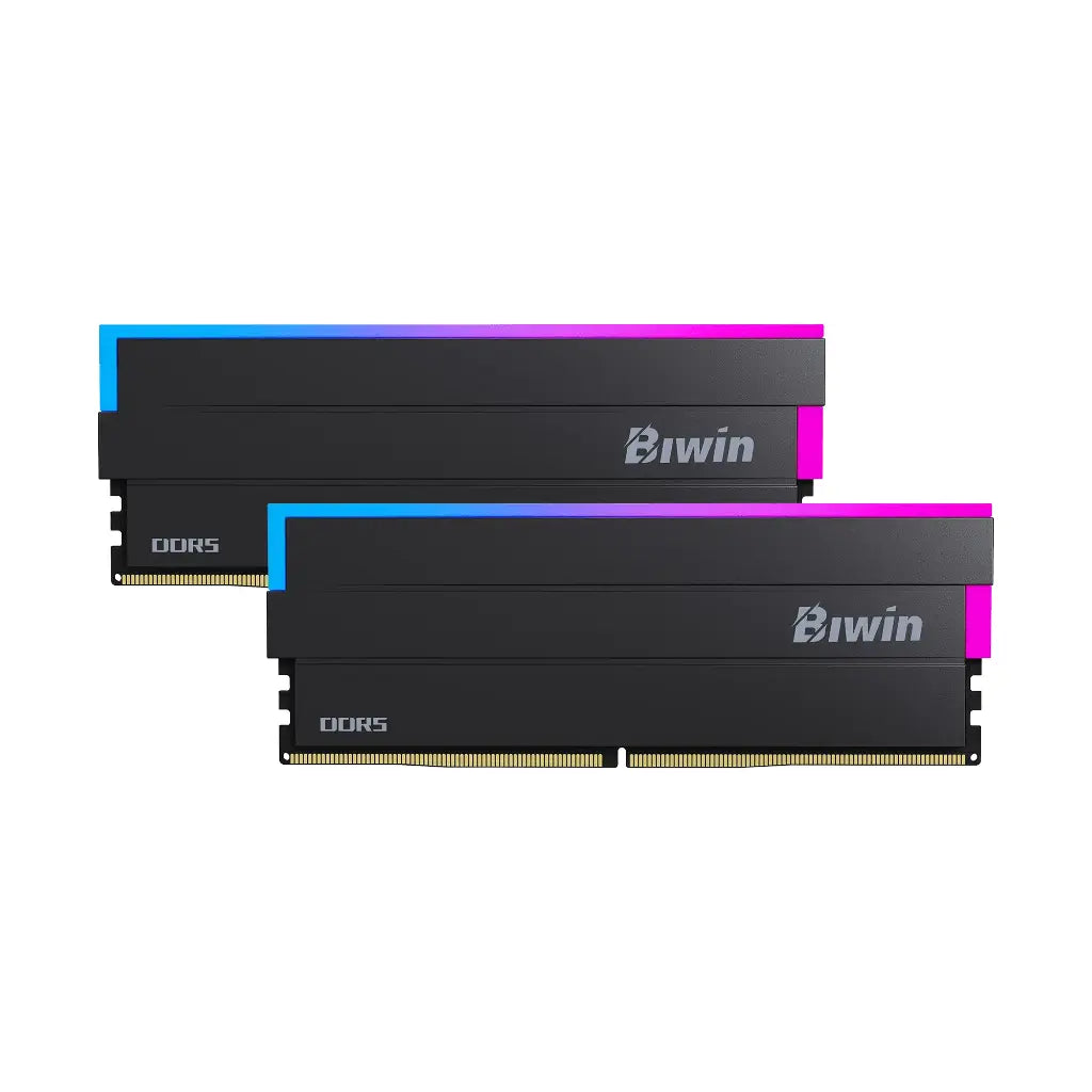 Biwin Black Opal DW100 48GB (24GBx2)DDR5 RAM RGB 6000MHz CL28 Gaming Desktop Memory- Black-tpstech.in