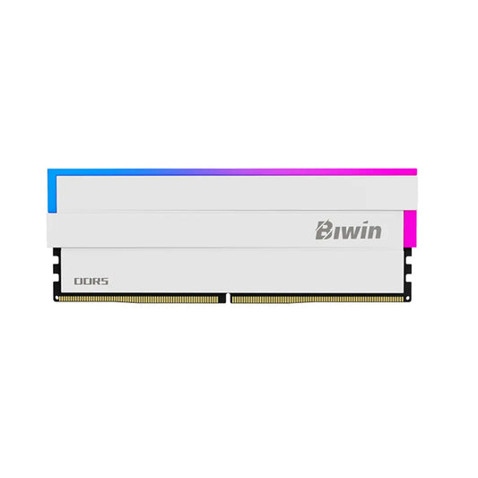 Biwin Black Opal DW100 48GB (24GBx2) DDR5 RAM RGB 6000MHz CL28 Gaming Desktop Memory - White-tpstech.in