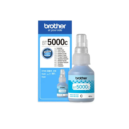 Brother BT5000C Cyan Original Ink Bottle 41.8ml High‑Yield Up to 5,000 Pages ompatible with Brother DCP & MFC InkTank Printers-tpstech.in