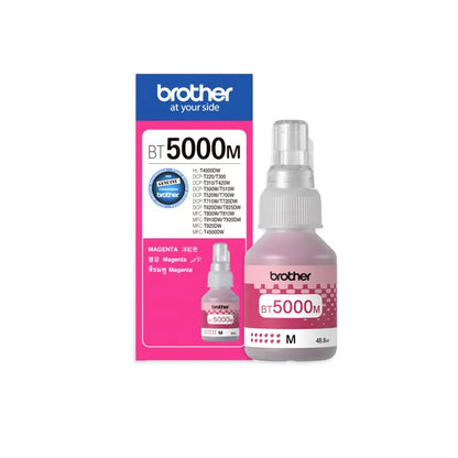 Brother BT5000M Magenta Original Ink Bottle High‑Yield 5000 Pages Compatible with Brother InkTank Printers-tpstech.in