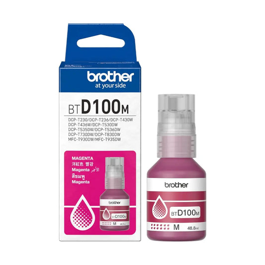 Brother BTD100M Magenta High Yield Ink Bottle 5000 Pages-tpstech.in