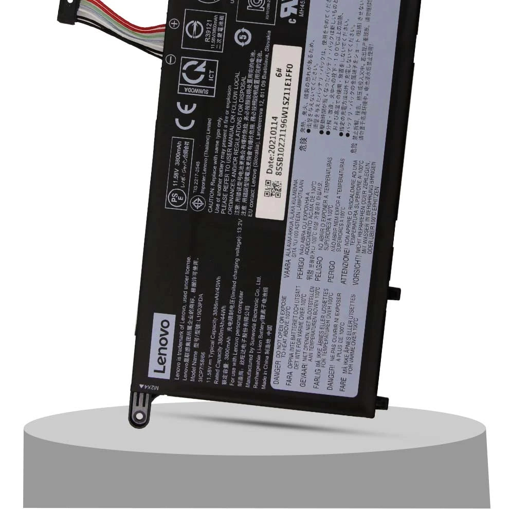 Lenovo L19D3PDA Original OEM 45Whr 3800mAh 11.58V 3 Cell Laptop Battery