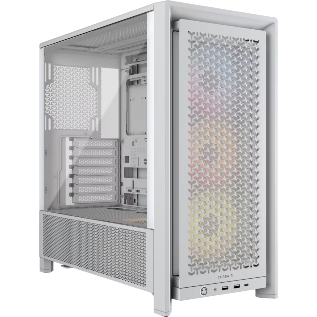 CORSAIR FRAME 4000D RS ARGB Modular High Airflow Mid-Tower PC Case-White