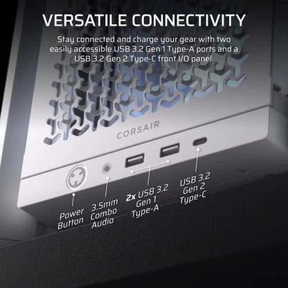 CORSAIR FRAME 4000D RS ARGB Modular High Airflow Mid-Tower PC Case-White