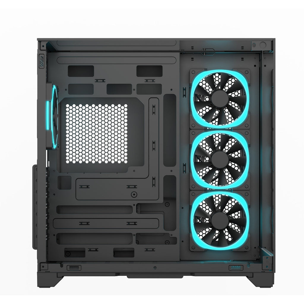 Ant Esports Crystal Mirror Gaming Mid Tower Case-Black