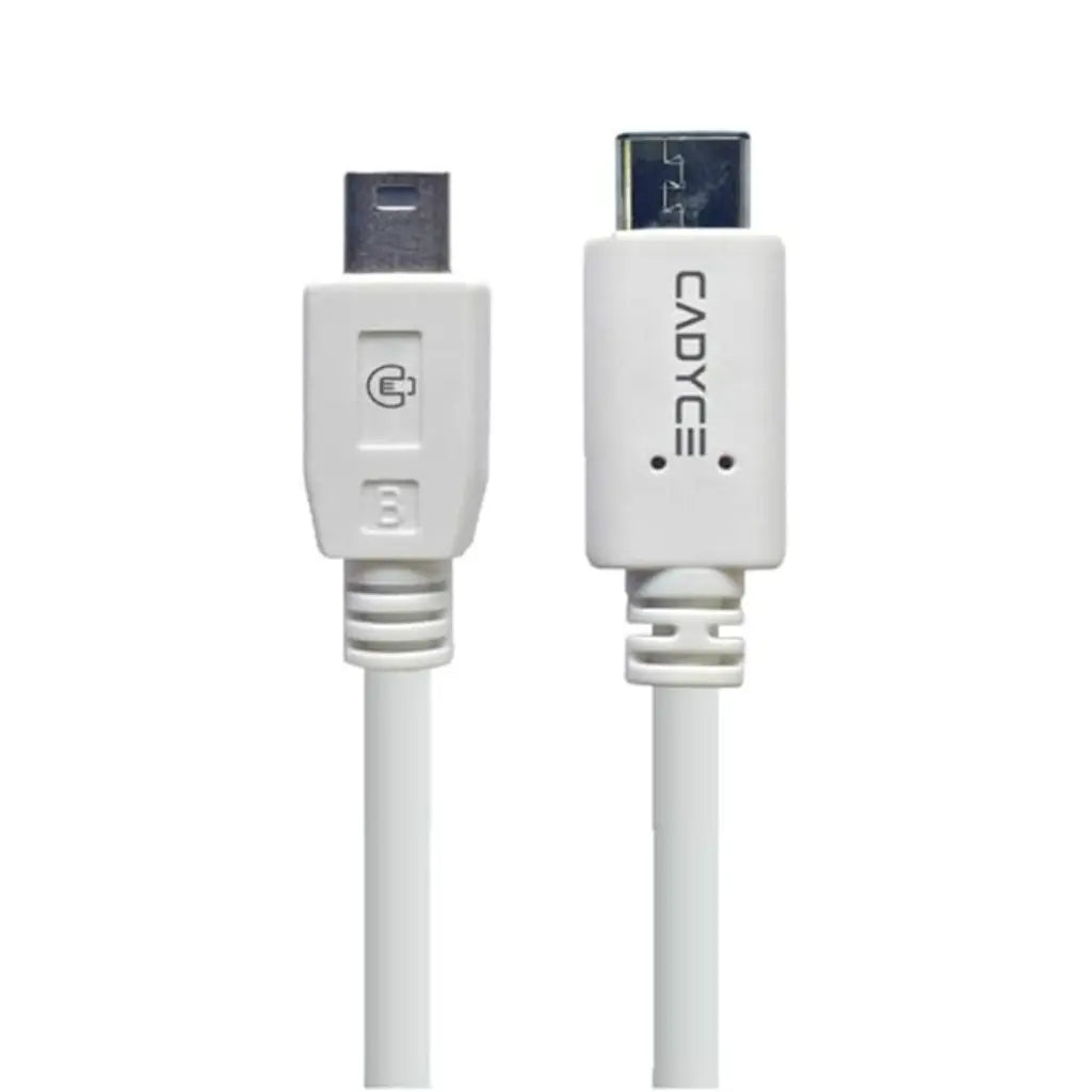 Cable-Cadyce CA-C5MiniB USB-C to 5-Pin Mini-B High-Speed Data & Charging Cable- White-tpstech.in