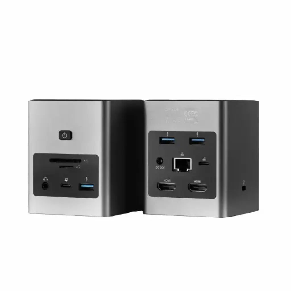 Cadyce CA-2HDQD USB-C Dual HDMI Cube Docking Station USB 3.0 Hub-tpstch.in