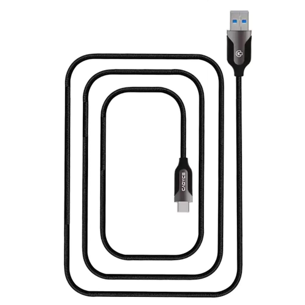 Cadyce CA-C3AM 1m USB-C to USB 3.0 A Male Cable 5Gbps Data Transfer Windows & Mac Compatible-tpstech.in