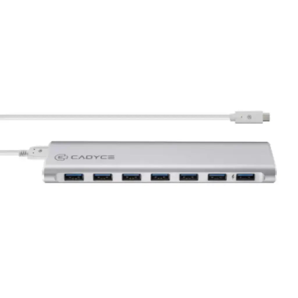 Cadyce CA-C7H USB-C to USB 3.0 7-Port Hub with 2.4A Charging Port-tpstech.in