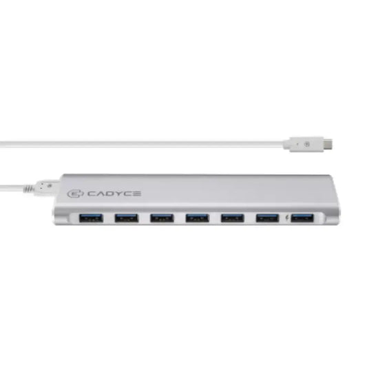 Cadyce CA-C7H USB-C to USB 3.0 7-Port Hub with 2.4A Charging Port-tpstech.in