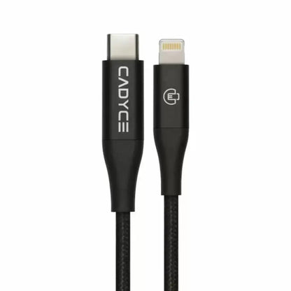 Cadyce CA-CLC USB-C to Lightning Cable 1.2m - Black-tpstech.in