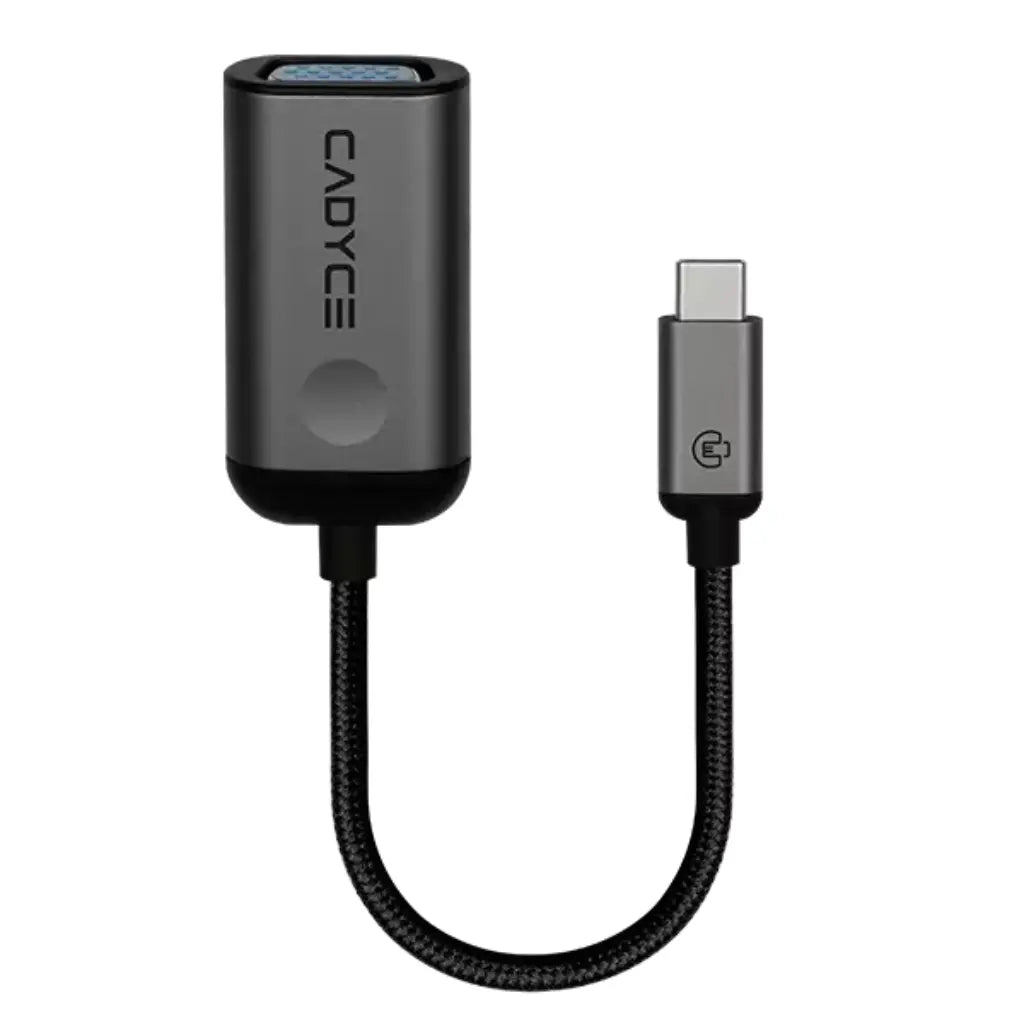 Cadyce CA-CVFHD USB-C to VGA Adapter Full HD 1080p @60Hz-tpstech.in