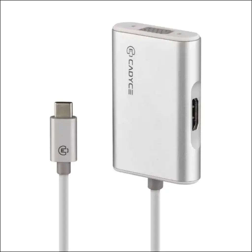 Cadyce CA-CVHD USB-C to HDMI 4K & VGA Adapter Dual Display Support-tpstech.in