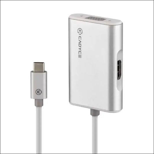 Cadyce CA-CVHD USB-C to HDMI 4K & VGA Adapter Dual Display Support-tpstech.in