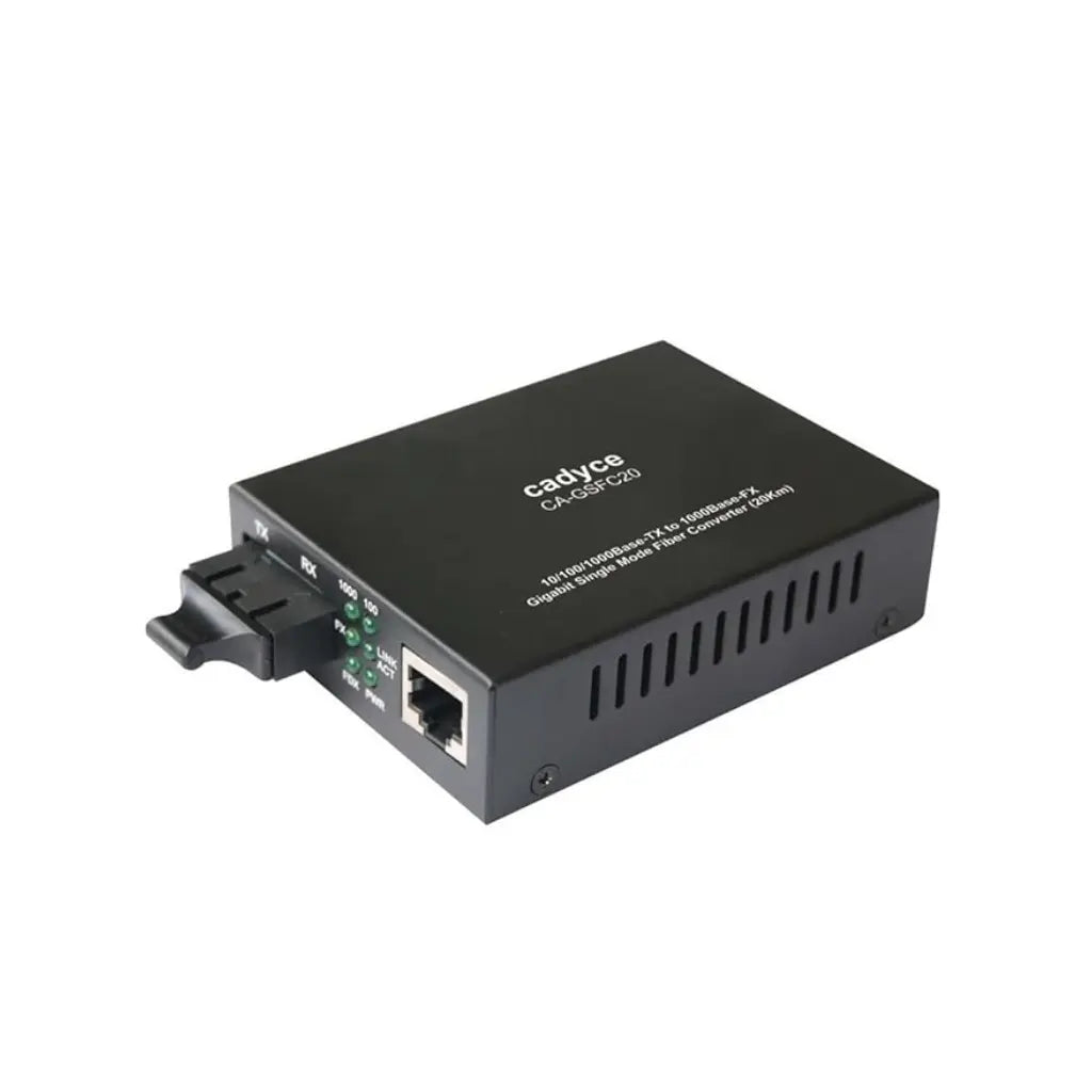 Cadyce CA-GSFC20 Gigabit Ethernet to Fiber Media Converter Up to 20Km-tpstech.in