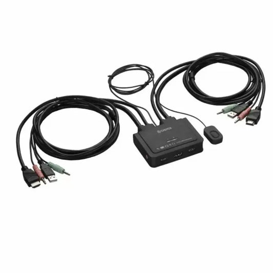 Cadyce CA-HDK200 2-Port HDMI USB KVM Switch with 4K UHD Support Audio/Mic Combo-tpstech.in