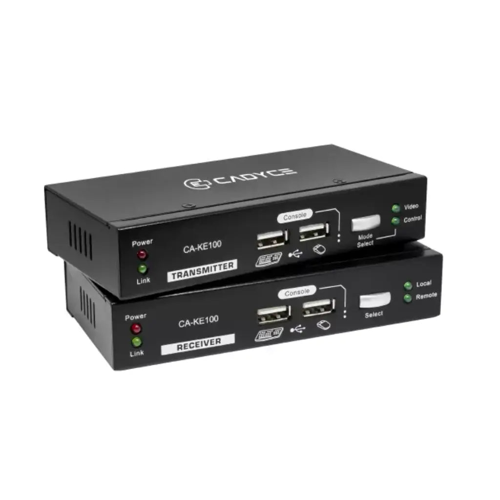 Cadyce CA-KE100 USB KVM Extender 100M Over CAT5e/CAT6 Supports 1920x1200 Resolution-tpstech.in