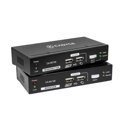 Cadyce CA-KE100 USB KVM Extender 100M Over CAT5e/CAT6 Supports 1920x1200 Resolution-tpstech.in