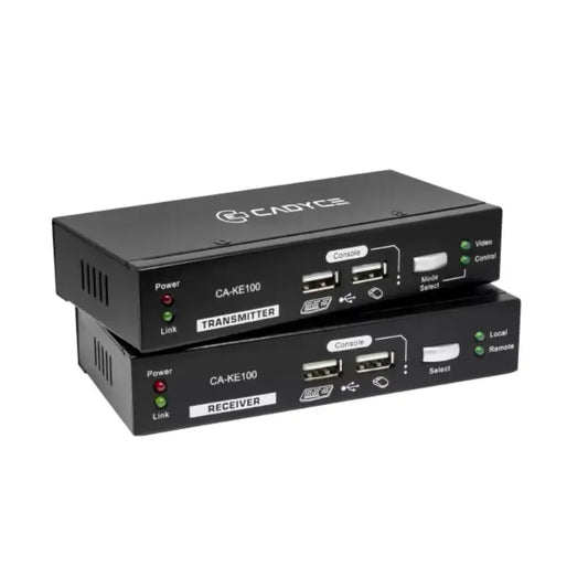 Cadyce CA-KE100 USB KVM Extender 100M Over CAT5e/CAT6 Supports 1920x1200 Resolution-tpstech.in