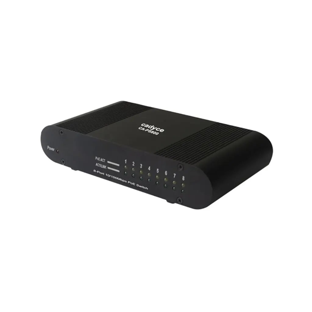 Cadyce CA-PS800 8-Port 10/100Mbps Fast Ethernet PoE Switch - tpstech.in