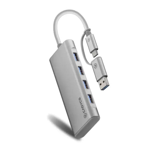 Cadyce CA-UC4H USB-C & USB 3.0 4-Port Hub Plug & Play Windows & Mac Compatible-tpstech.in