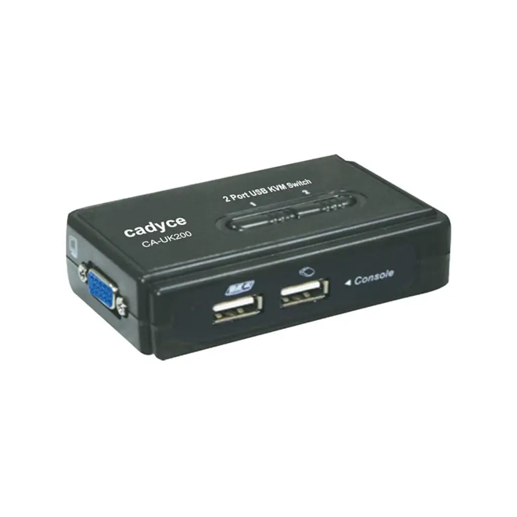 Cadyce CA-UK200 2-Port USB KVM Switch with VGA Support up to 2048×1536-tpstech.in