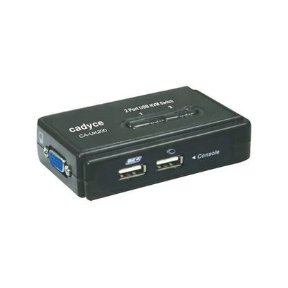 Cadyce CA-UK200 2-Port USB KVM Switch with VGA Support up to 2048×1536-tpstech.in