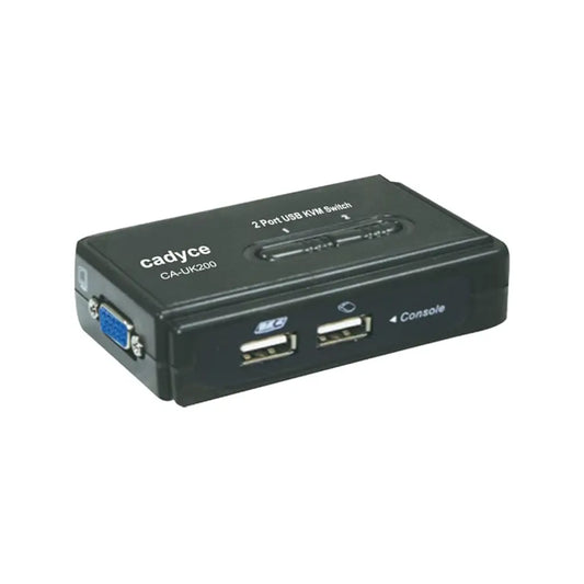 Cadyce CA-UK200 2-Port USB KVM Switch with VGA Support up to 2048×1536-tpstech.in
