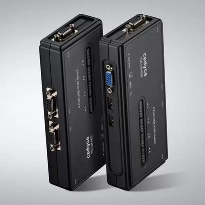 Cadyce CA-UK400 4-Port USB KVM Switch with VGA Support up to 2048×1536-tpstech.in