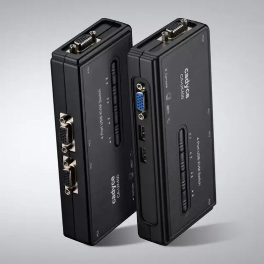 Cadyce CA-UK400 4-Port USB KVM Switch with VGA Support up to 2048×1536-tpstech.in