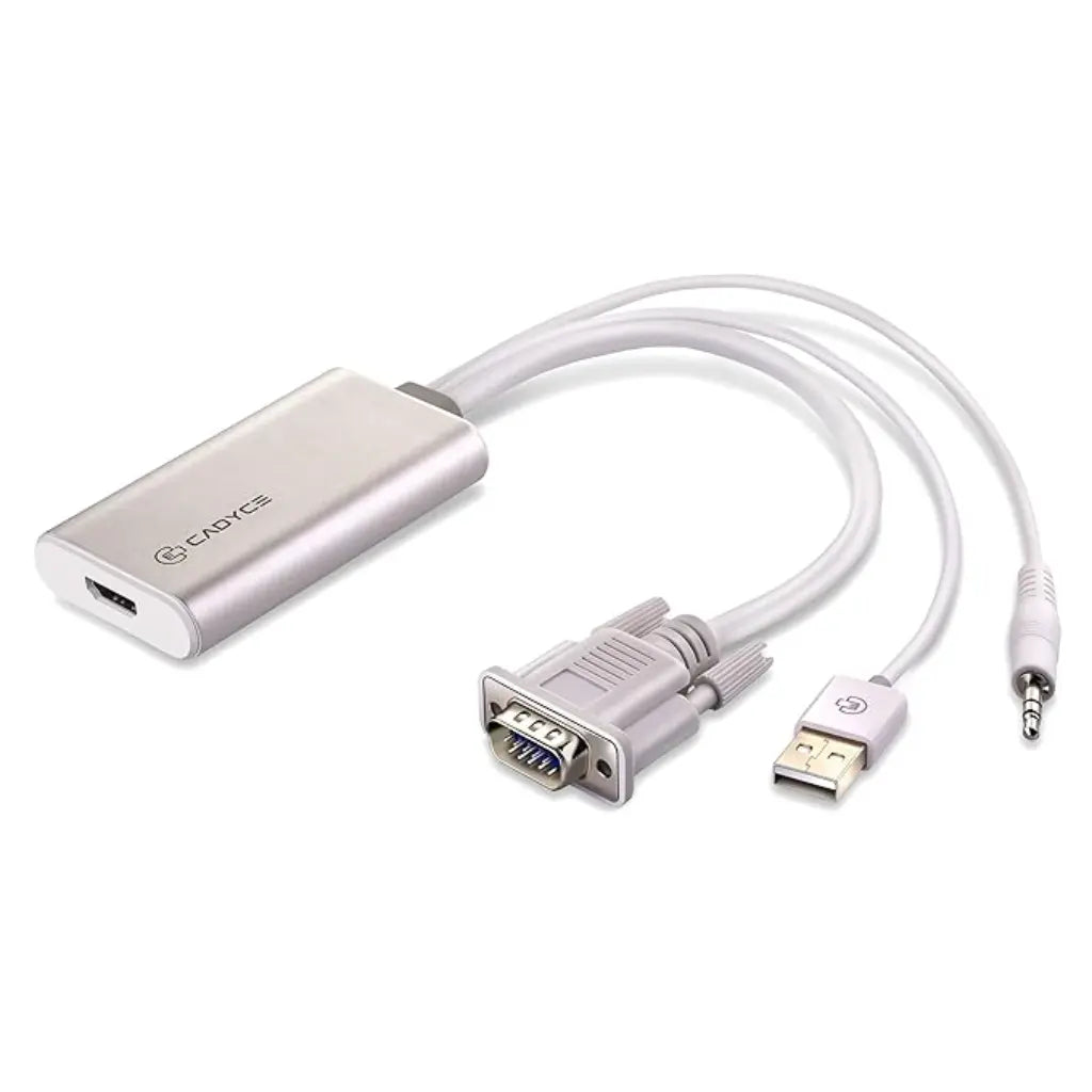Cadyce CA-VHDMI VGA to HDMI Adapter with Audio USB Powered- tpstech.in
