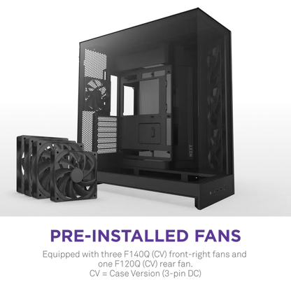 NZXT H9 Flow Tempered Glass Large Dual-Chamber Mid-Tower ATX Airflow Case