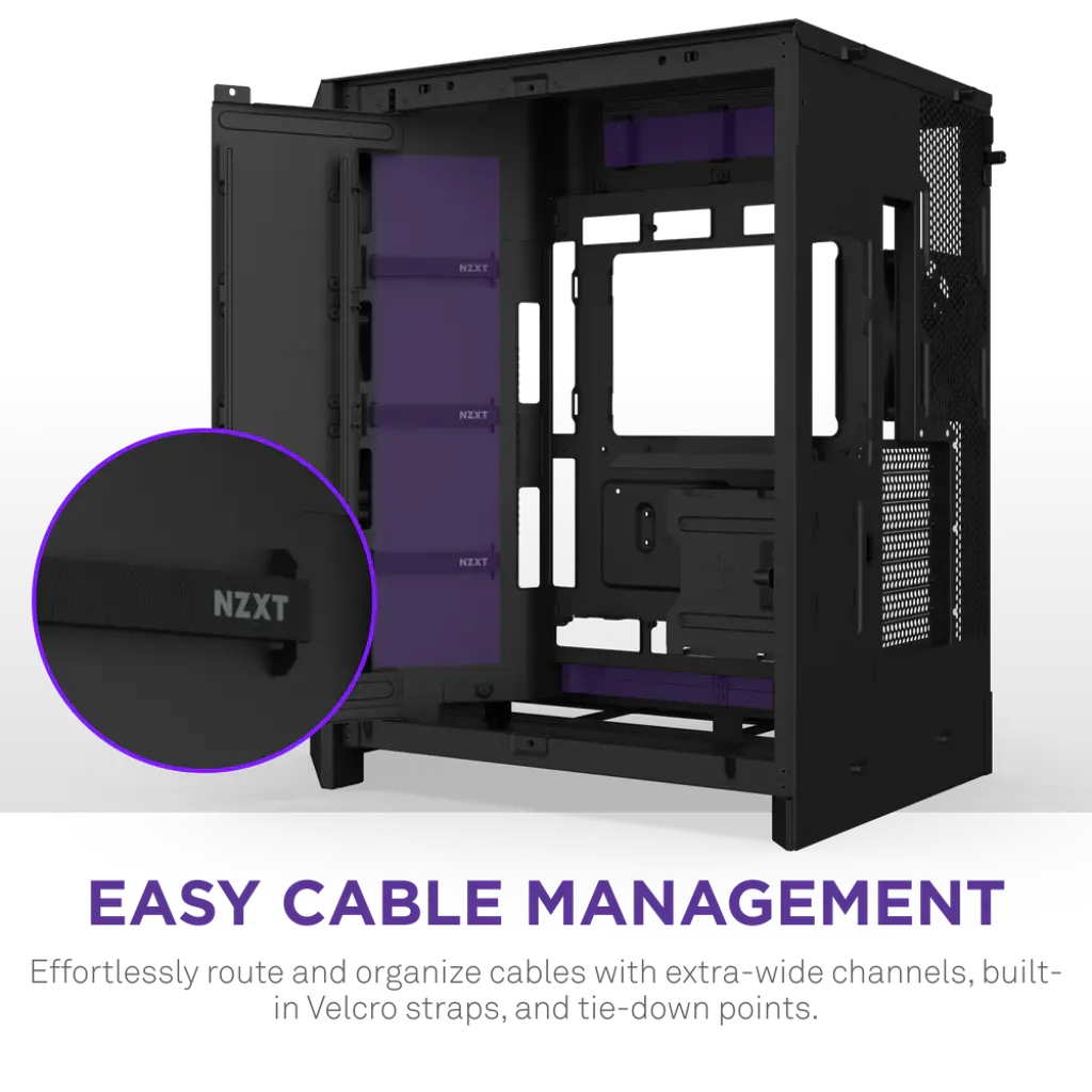 NZXT H9 Flow Tempered Glass Large Dual-Chamber Mid-Tower ATX Airflow Case