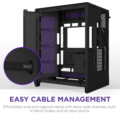 NZXT H9 Flow Tempered Glass Large Dual-Chamber Mid-Tower ATX Airflow Case