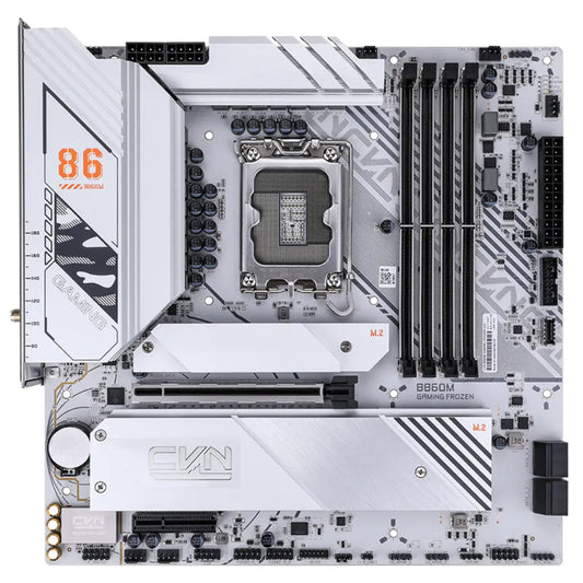 Colorful CVN B860M GAMING FROZEN V20 Wi-Fi 6Intel B860 LGA1851 DDR5 mATX Motherboard-tpstech.in