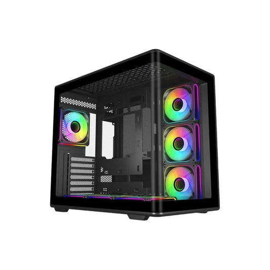 Cooler Master Elite 600 Tempered Glass ATX Mid‑Tower Computer Case - Black-tpstech.in