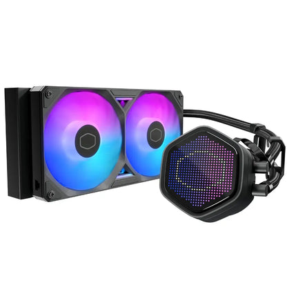 Cooler Master MasterLiquid Atmos II Pixel LED 240mm ARGB AIO Liquid CPU Cooler - Black-tpstech.in