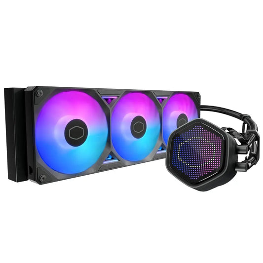 Cooler Master MasterLiquid Atmos II Pixel LED 360mm ARGB Liquid CPU Cooler - Black-tpstech.in