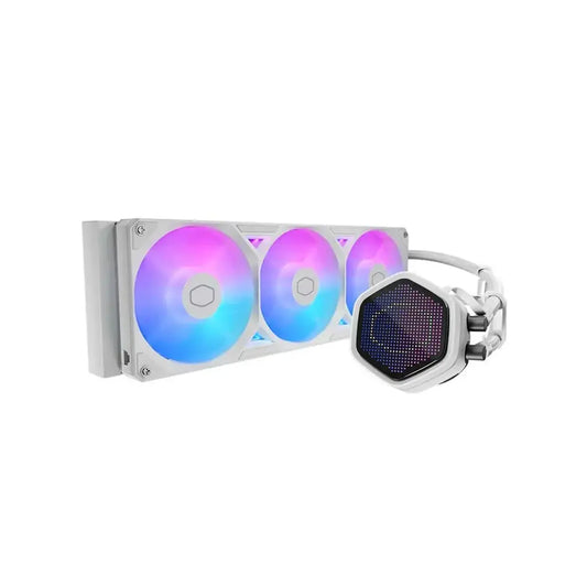 Cooler Master MasterLiquid Atmos II Pixel LED 360mm ARGB Liquid CPU Cooler - White-tpstech.in