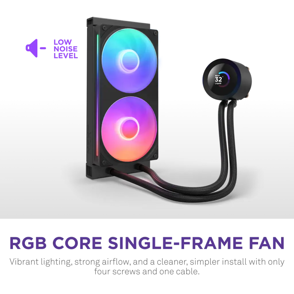 NZXT Kraken Plus 240 RGB 240mm AIO Liquid Cooler with 1.54-inch LCD