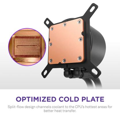 NZXT Kraken Plus 240 RGB 240mm AIO Liquid Cooler with 1.54-inch LCD